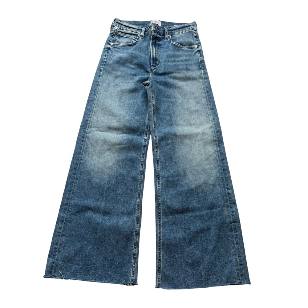 CITIZENS OF HUMANITY Lyra Crop Blue Wide Leg Denim Jeans Women's Size 27